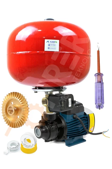 BÖHRER Tam Bakır Sargılı Dkm60 24 Lt Italyan Tip Tank Paket Hidrofor Pompası- 0.55 Hp 370 W 1'' ürün görseli 1