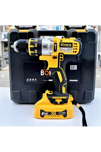 BÖHRER Çift Akülü XR Darbeli V258 5000mAh Li-On Batarya Vidalama Makinesi Matkap ürün görseli 1