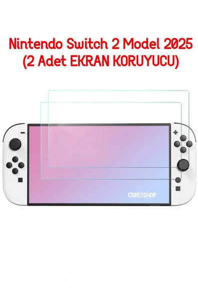 corcishop 2 Adet Nintendo Switch 2 7.9 inç Uyumlu 9H Ekran Koruyucu (Nintendo Switch 2 2025) ürün görseli 1