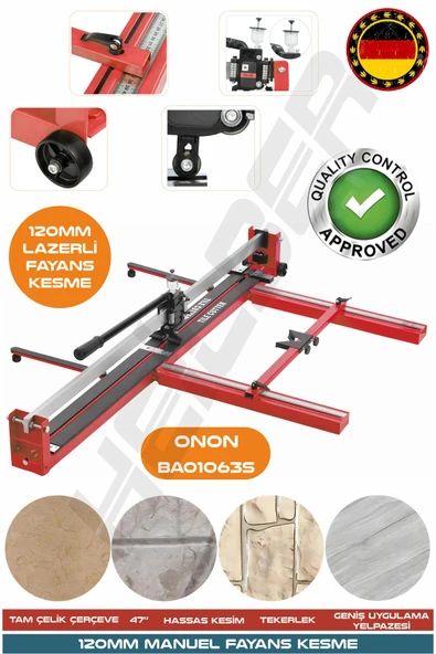 HEİLBER YENİ NESİL 120CM LAZERLİ YAĞLI ÇİFT SÜRGÜLÜ HASSAS KESİM METRELİ SERAMİK FAYANS GRANİT KESME MAKİNES ürün görseli 1
