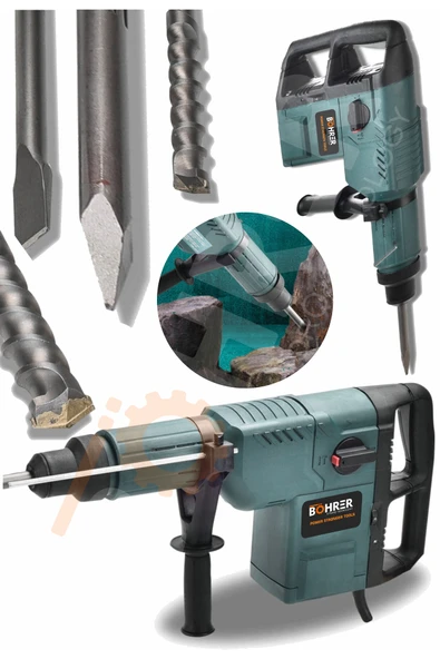 BÖHRER Böhr German Desing 2100 W 3 Fonksiyonlu Kırıcı - Delici Hilti B1c-52mm 11 Kg 52mm Sds Max ürün görseli 1