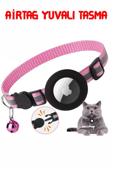 corcishop Airtag Uyumlu Kedi Ve Köpek Tasması Kilitli Güvenlik Aparatı ürün görseli 1