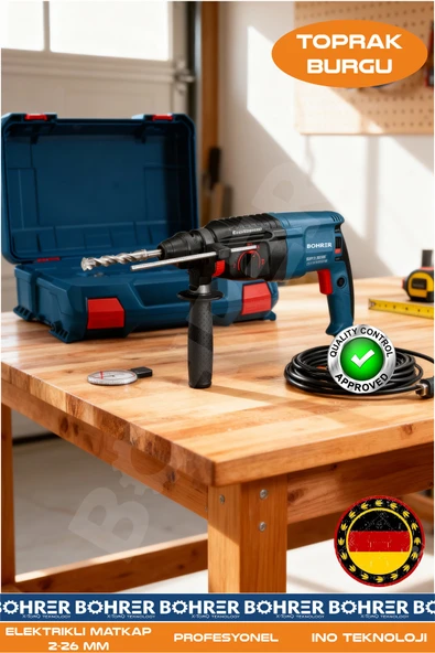 BÖHRER ELEKTRİKLİ 220V 2-26 KIRICI DELİCİ 3 FONKSİYONLU HİLTİ - ELEKTİKLİ DARBELİ MATKAP ürün görseli 1