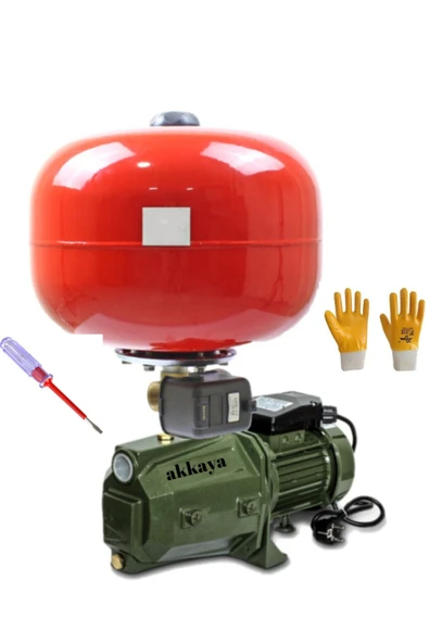 BÖHRER Jet 100p Hidrofor Set Pompa 0,75 Kw 1 Hp 24 Litre Italyan Kafa Hidrofor Pompa 3 Kat 3 Daire Yeterli ürün görseli 1