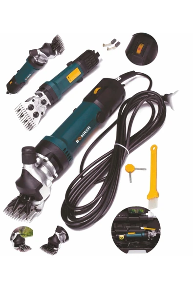 BÖHRER Pross 1350 Watt 6 Kademeli Koyun Keçi Kırpma Kırkma Tüy Alma Elektrikli Koyun Kesme Makası Makinesi ürün görseli 1