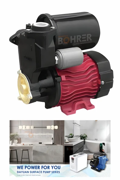 BÖHRER GÜNEŞİ ENERJİSİ SICAK SU - SOĞUK SU BASINÇ ARTTIRICI OTOMATİK HİDROFOR 0.5 HP DGP370B 2 KAT 2 DAİRE ürün görseli 1