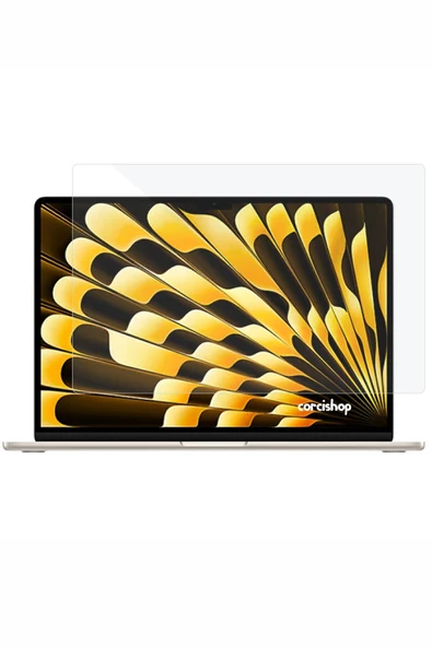 corcishop Apple Macbook Air 15 Inç 2025 A3241 M4 İle Uyumlu Ekran Koruyucu Parlak Nano Film ürün görseli 1