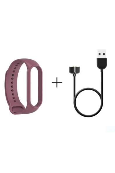 corcishop Xiaomi Mi Band 6 Şarj Aleti + Mi Band 6 Kordon Yüksek Kalite 2'li Set ürün görseli 1