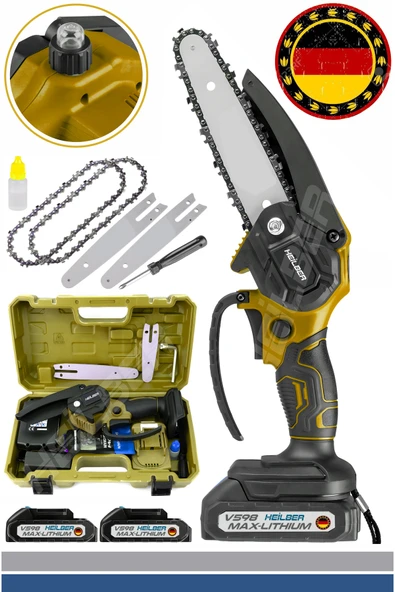 BÖHRER ALMAN V598 15AHm YELLOW ÇİFT AKÜLÜ BUDAMA TESTERESİ ŞARJLI AĞAÇ DAL BUDAMA KESME TESTERE MAKİNESİ ürün görseli 1