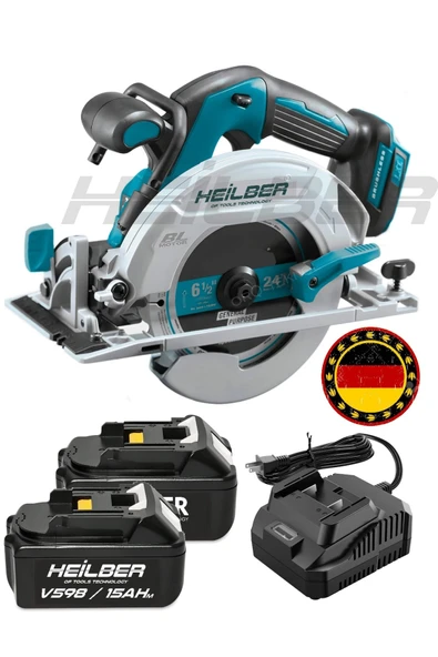 HEİLBER ALMAN V598 15AHm 185MM AKÜLÜ DAİRE TESTERE SUNTA KESME  -2 ADET BATARYA ürün görseli 1