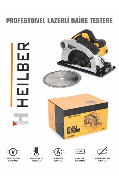 HEİLBER 1200 W Profesyonel Lazerli Sunta Kesme Dairesel Testere Makinası ürün görseli 1