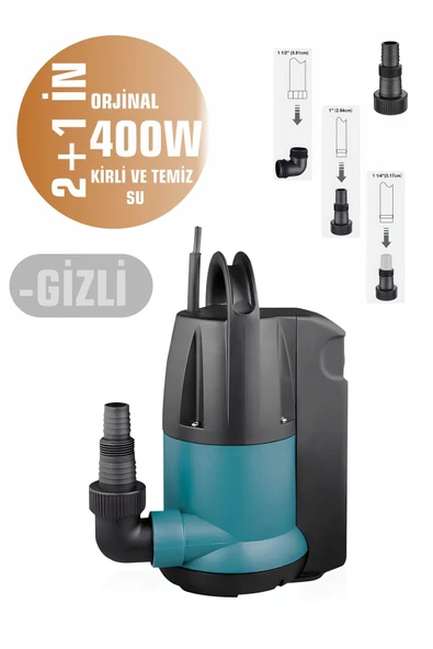 BÖHRER 400w Gizli Şamandıralı Pompası Kirli Temiz Su Yüzme Havuzu Gölet Su Aktarma Pompası ürün görseli 1
