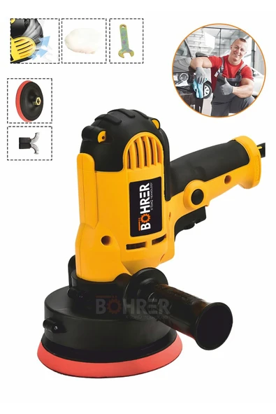 BÖHRER POLİSAJ 4800Wf 125 MM DEVİR AYARLI BAKIR SARGILI POLİSAJ ZIMPARA CİLA MAKİNESİ ürün görseli 1