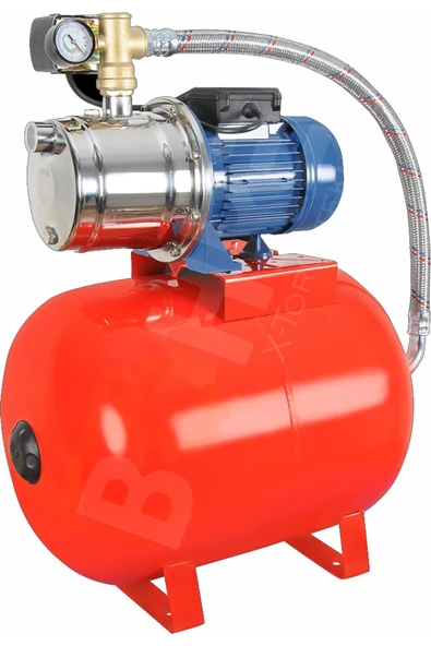 BÖHRER Jet750sc Paslanmaz Gövde 4 Kat 12 Daire 50 Litre 1 Hp Tanklı Hidrofor Tipi Otomatik Hidrofor Uyumlu ürün görseli 1