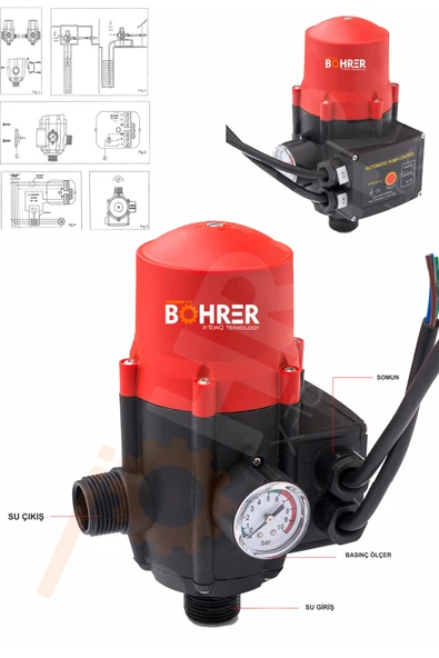 BÖHRER Böhr Pompa Hidrofor Otomatiği - Seviye Kontrol Cihazı Hidromat - Otomatik Aç- Kapa ürün görseli 1