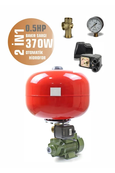 BÖHRER QB60 2 Kat 2 Daire 0.5 Hp 0.37 kW Otomatik Aç Kapa Hidrofor - Bahçe Hidroforu ürün görseli 1