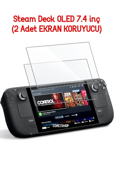 corcishop (2 Adet) Steam Deck OLED 7.4 inç Oyun Konsolu 9h Nano Uyumlu Esnek Ekran Koruyucu ürün görseli 1