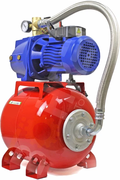BÖHRER Jet100p Hidrofor Set Pompa 750 Watt 1 Hp 24 Litre Yatay Tank Hidrofor Pompa 3 Kat 3 Daire ürün görseli 1