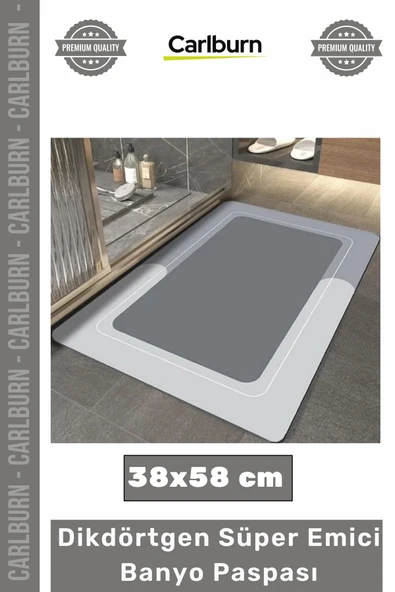 #Paspas Dayanıklı Nappa Deri Yüzey Hızlı Kuruyan Kaymaz Ev Tipi Dikdörtgen Süper Emici Banyo Paspası ürün görseli 1