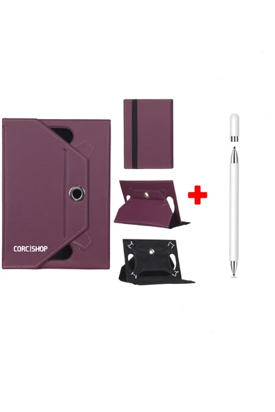 corcishop Lenovo Tab Plus TB351UF 11.5 Uyumlu Kılıf Universal Standlı + Dokunmatik Tablet Kalem Stylus ürün görseli 1