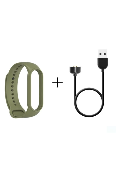 corcishop Xiaomi Mi Band 6 Şarj Aleti + Mi Band 6 Kordon Yüksek Kalite 2'li Set ürün görseli 1