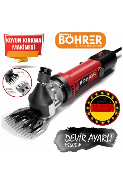 BÖHRER Alman Koyun Keçi Kırkma Kırpma Makinesi , 3200w 6 Kademe Devir Ayarlı , Bakır Sargılı ürün görseli 1