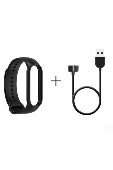 corcishop Xiaomi Mi Band 6 Şarj Aleti + Mi Band 6 Kordon Yüksek Kalite 2'li Set ürün görseli 1