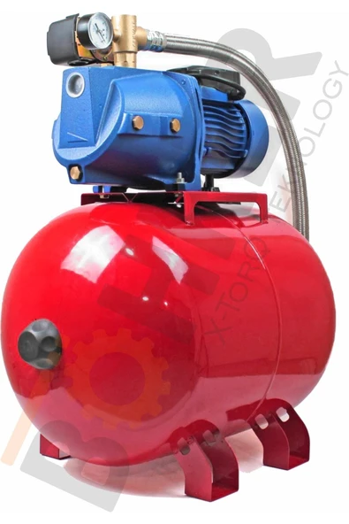 BÖHRER Jet1500ah Bakır Sargılı 8 Kat 25 Daire 50 Litre Yatay 2hp Tanklı Hidrofor Ev Tipi Otomatik Hidrofor ürün görseli 1