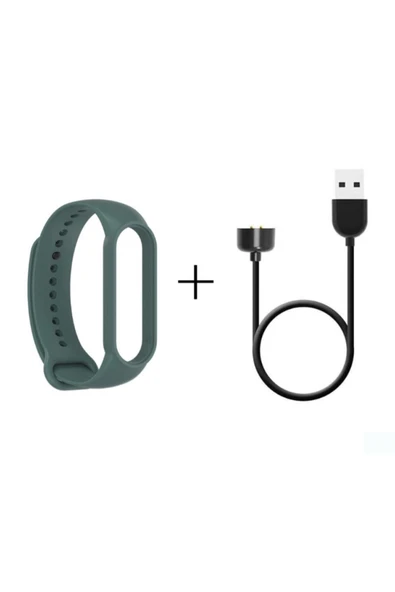 corcishop Xiaomi Mi Band 6 Şarj Aleti + Mi Band 6 Kordon Yüksek Kalite 2'li Set ürün görseli 1