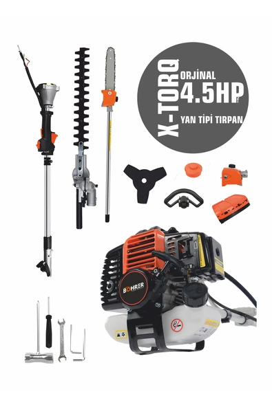 BÖHRER 12 Hp /h Ot Biçme Makinesi Dal Kesme Testeresi Ve Çit Biçme Makinesi 3 Lü Set Bir Arada ürün görseli 1