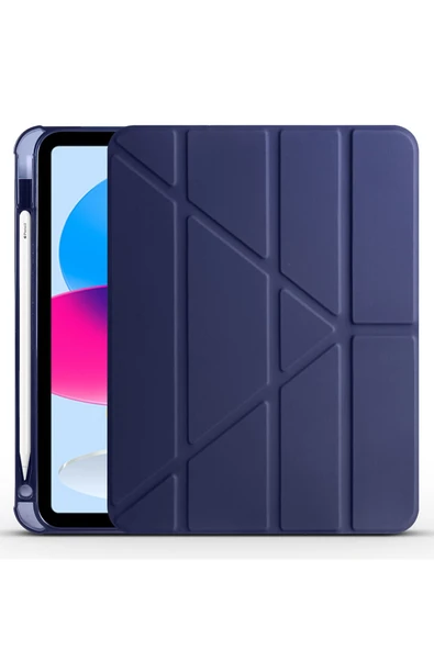 corcishop Apple Ipad Air 6. Nesil 11 Inç 2024/2025 Kılıf Kalem Bölmeli Farklı Stand Arkası Yumuşak Silikon ürün görseli 1