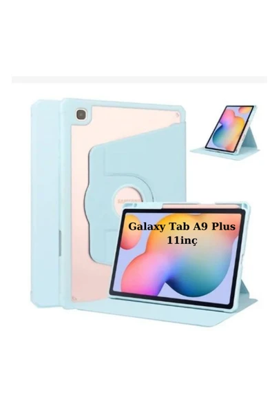 corcishop Samsung Galaxy Tab A9 Plus X210 X113 X115 X117 Kılıf Termik Kalem Bölmeli Dönebilen Standlı Kılıf ürün görseli 1