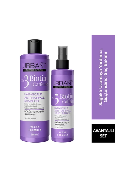 Expert Biotin ve Kafein Dökülme Karşıtı Şampuan&Tonik Set-vegan ürün görseli 1