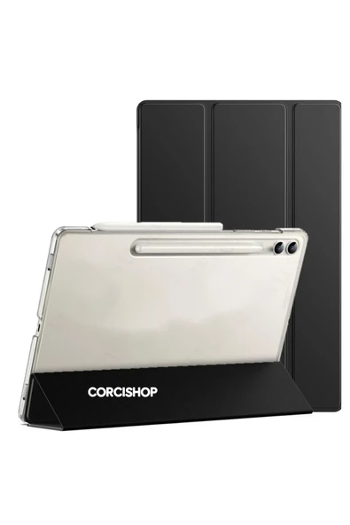 corcishop Samsung Galaxy Tab S7 Fe Lte T730 T735 T737 Kılıf Pu Deri Smart Standlı Case ürün görseli 1
