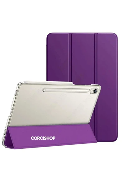 corcishop Samsung Galaxy Tab S9 FE SM-X510 10.9 İnç Kılıf Pu Deri Smart Standlı Case ürün görseli 1