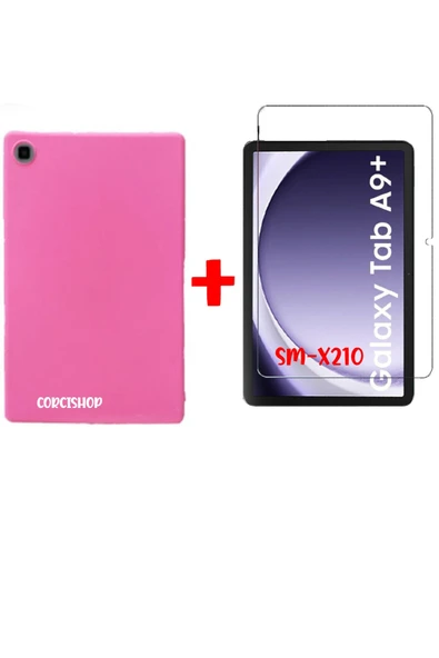 corcishop Samsung Galaxy Tab A9+Plus X210 X215 X217 Silikon Tablet Kılıfı + Nano Ekran Koruyucu ürün görseli 1
