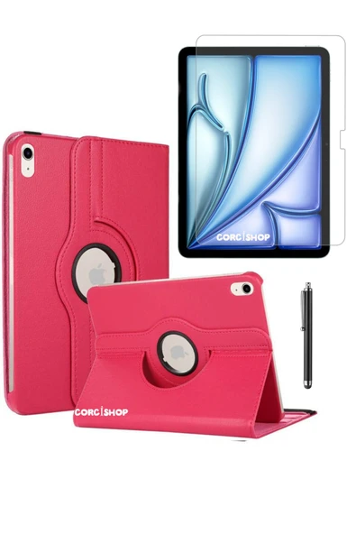 corcishop İpad Air 6. Nesil 11 Inç 2024/2025 Uyumlu 360° Dönerli Tablet Kılıfı 3lü Set ürün görseli 1