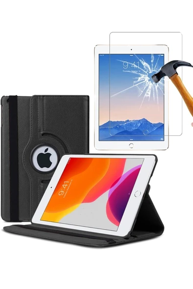 corcishop Ipad 5 Nesil - 9.7 2017 Kılıf A1822 A1823 360° Dönerli Tablet Kılıfı + Ekran Koruyucu ürün görseli 1