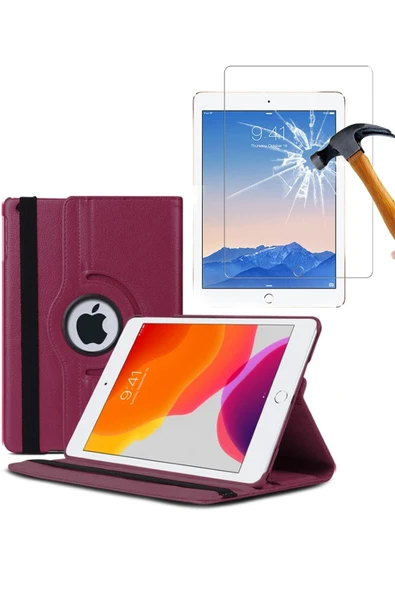 corcishop Ipad 2 Kılıf A1395 A1396 A1397 360° Dönerli Tablet Kılıfı + Ekran Koruyucu ürün görseli 1