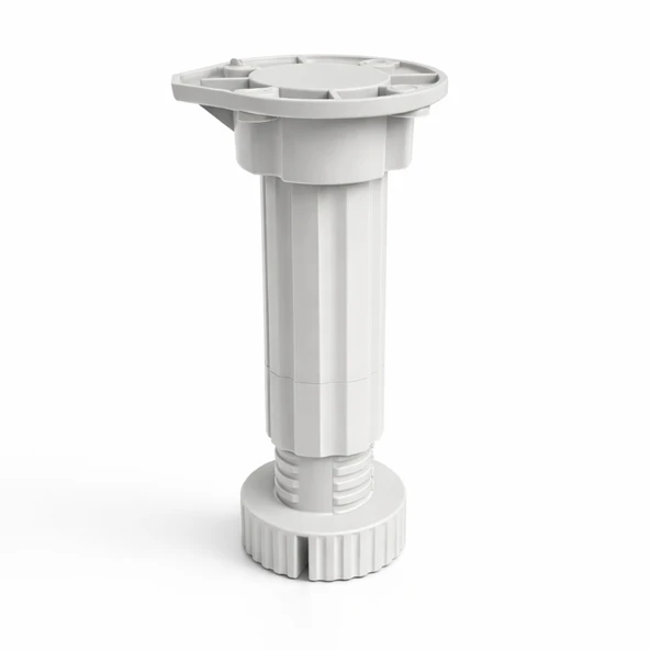 Ayarlanabilir 1 Adet (10+2 cm) Plastik Ayak Dolap Mobilya Tezgah Yükseltici Yükseltme Ayağı GRİ ürün görseli 1