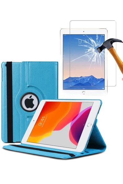 corcishop Ipad 7 Nesil 10.2  Uyumlu A2197 A2200 A2198 360° Dönerli Tablet Kılıfı + Ekran Koruyucu ürün görseli 1