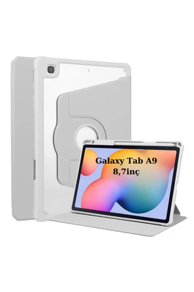 corcishop Samsung Galaxy Tab A9 8.7inç X110 X113 X115 X117 Kılıf Termik Kalem Bölmeli Dönebilen Standlı Kılıf ürün görseli 1