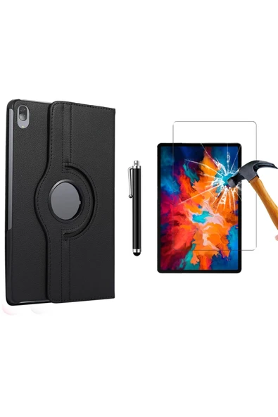 corcishop Lenovo Tab P11 TB-J606F ZA7R0223TR Uyumlu 360° Dönerli Tablet Kılıfı 3lü Set ürün görseli 1