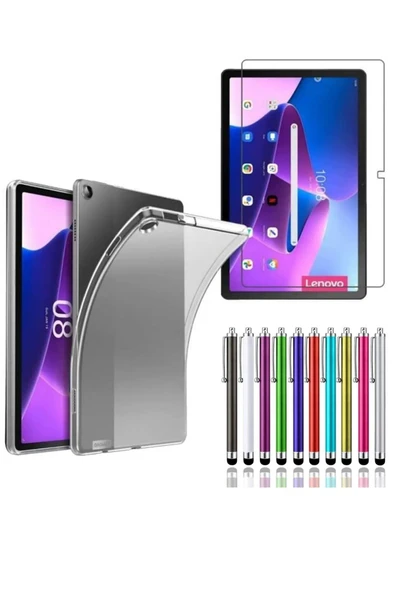 corcishop Lenovo Tab M10 Tb328fu Tablet Zaae0012tr Unisoc T610 Silikon Kılıf + Nano Ekran Koruyucu + Kalem ürün görseli 1
