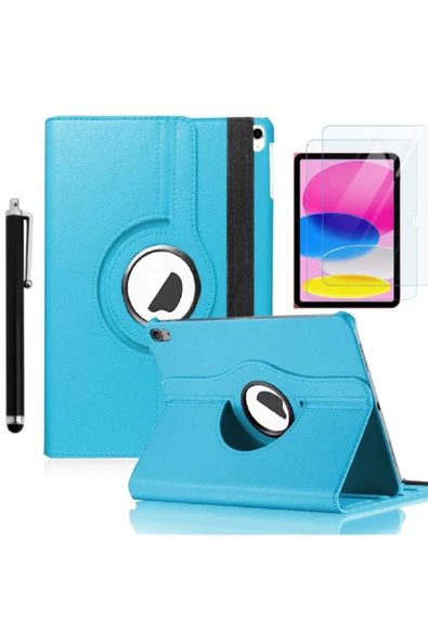 corcishop Apple Ipad 10. Nesil 10.9 Inç 2022 standlı Deri Kılıf + Ekran Koruyucu + Kalem A2696 A2757 A2777 ürün görseli 1