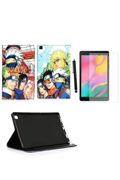 corcishop Samsung Galaxy Tab A7 Sm-t500/507 Kılıf Kabartma Resimli Kılıf + Ekran Koruyucu + Kalem ürün görseli 1
