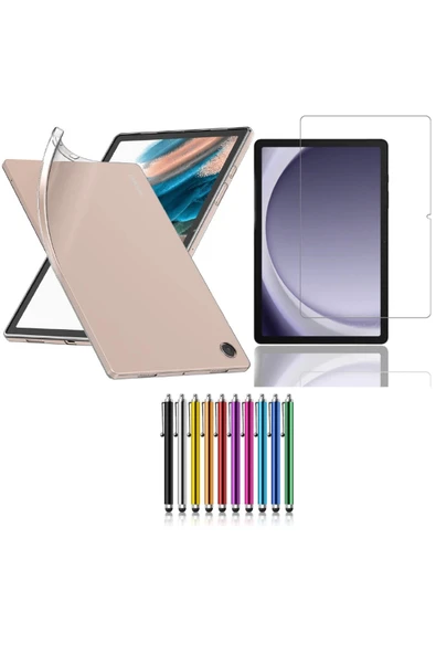 corcishop Honor Pad X8 10.1 Inç Kılıf Şeffaf Silikon Kılıf + Nano Ekran Koruyucu + Kalem ürün görseli 1