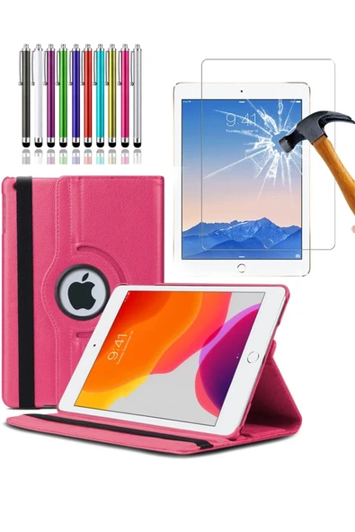 corcishop Ipad 3 Kılıf A1416 A1430 A1403 360° Dönerli Tablet Kılıfı 3lü Set ürün görseli 1