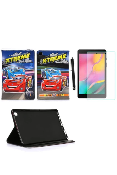corcishop Samsung Galaxy Tab S6 Lite Sm-p610 Dönerli 10.4" Kılıf Kabartma Resimli Kılıf +ekran Koruyucu +kalem ürün görseli 1