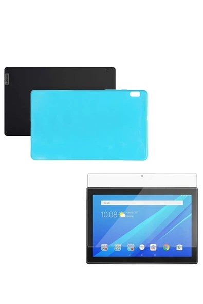 corcishop Lenovo Tab M10 Tb-x605fc Za4y0053tr Mavi Silikon Tablet Kılıfı+nano Ekran Koruyucu+kalem ürün görseli 1